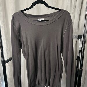 LNA Women's Gray Long Sleeve Top